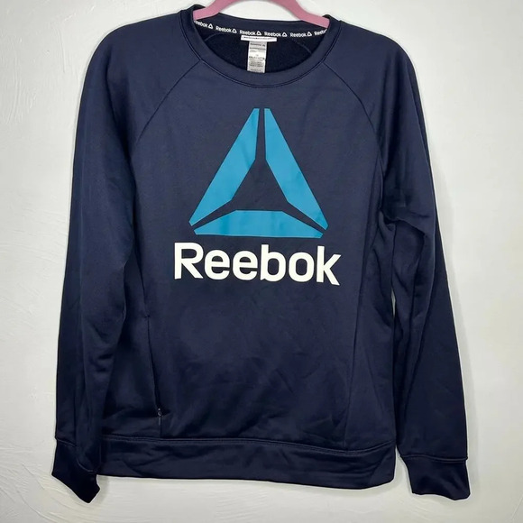 Reebok Tops - Reebok Crewneck Sweatshirt Women's Size XXL Zip Pockets Blue Active Athleisure